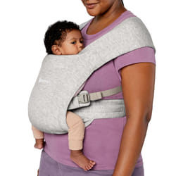 Ergobaby Embrace Cozy Newborn Baby Wrap Carrier (7-25 Pounds)  Ponte Knit  Soft Grey