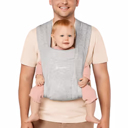 Ergobaby Embrace Cozy Newborn Baby Wrap Carrier (7-25 Pounds)  Ponte Knit  Soft Grey