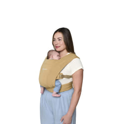 Ergobaby Embrace Cozy Newborn Baby Wrap Carrier (7-25 Pounds)  Ponte Knit  Camel