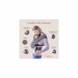 Ergobaby Embrace Cozy Newborn Baby Wrap Carrier (7-25 Pounds)  Ponte Knit  Sage Meadows