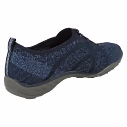 Ladies Relaxed Fit From Skechers Wide Fitting Trainers Fortuneknit 23028 - Navy, UK 3