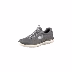 Skechers Men's Summits Sneaker, Charcoal Mesh Trim, 10.5 UK