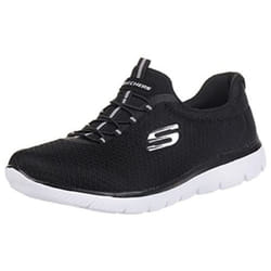 Skechers Womens Summits Sneaker  BlackWhite  5