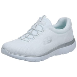 Skechers Womens Summits WhiteSilver Sneaker 7 M US