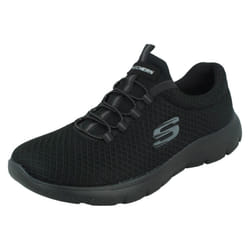 Ladies Skechers Comfy Memory Foam Trainers Summits 12980 - Black, UK 5