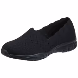 Skechers womens Seager - Stat Loafer Black/Black 9 US