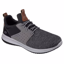 Skechers Men's Classic Fit-Delson-Camden Sneaker  Black/Grey  13 Wide