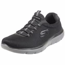 Skechers Men's Summits Trainers Black Black Charcoal 13 Wide