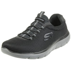 Skechers Men's Summits Trainers  Black Black Charcoal  13 Wide