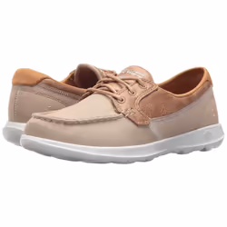 Skechers womens Go Walk Lite  15430 Boat Shoe  Natural  85 US