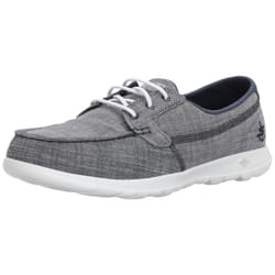 Skechers Performance Women's Go Walk Lite-15433 Wide Boat Shoe navy 6.5 W US
