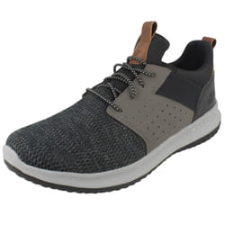 ) Mens Skechers Stylish Delson Trainers Camben 65474 - UK 10, Black/Gray (Black
