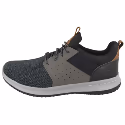 ) Mens Skechers Stylish Delson Trainers Camben 65474 - UK 10, Black/Gray (Black