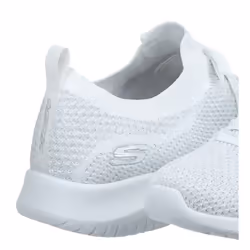 Skechers womens Ultra Flex Salutations Sneaker  White/Silver  7 US