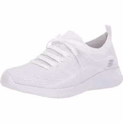 Skechers womens Ultra Flex Salutations Sneaker White/Silver 8 US