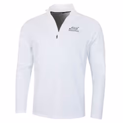 Skechers Mens Multievent Mens 1/4 Zip Mock Wicking Stretch Running Sweater - M, White
