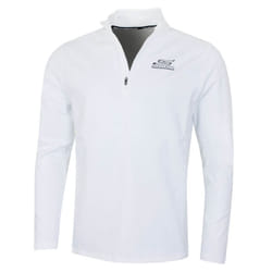 Skechers Mens Multievent Mens 1/4 Zip Mock Wicking Stretch Running Sweater - M, White