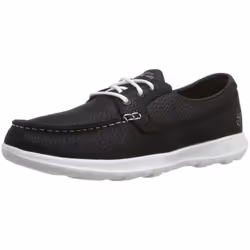 Skechers Performance Women's GO Walk Lite-Eclipse Boat Shoe black/white 9.5 M US