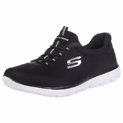 Skechers womens Summits Sneaker Black/White 7 Wide US
