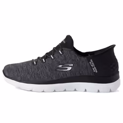 Skechers womens Summits Sneaker Black/White 9 Wide US