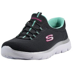 Skechers Women's Summits Sneaker  Charcoal/Green  7.5 W US