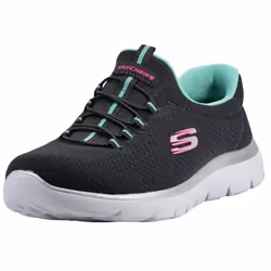 Skechers Women's Summits Sneaker Charcoal/Green 8 W US