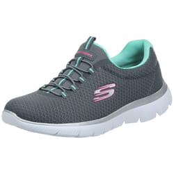 Skechers Womens Summits Sneaker  charcoalgreen  9