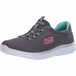 Skechers Women's Summits Sneaker Charcoal/Green 9