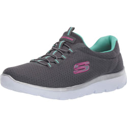 Skechers Women's Summits Sneaker  Charcoal/Green  9