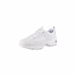 Skechers D'LITES - FRESH START, Women's Low-Top Trainers, White (White Leather/Mesh/Silver Trim #Yellow Wsl), 9 UK (42 EU)