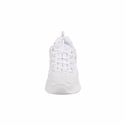 Skechers D'LITES - FRESH START, Women's Low-Top Trainers, White (White Leather/Mesh/Silver Trim #Yellow Wsl), 9 UK (42 EU)