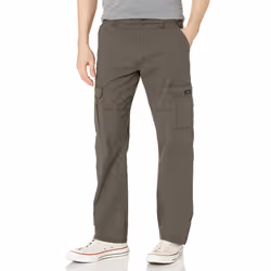 Wrangler Authentics Men's Relaxed Fit Stretch Cargo Pant, Olive Drab, 32W x 29L