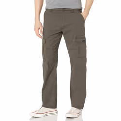 Wrangler Authentics mens Relaxed Fit Stretch Cargo Casual Pants, Olive Drab, 46W x 30L US