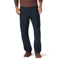 Wrangler Authentics mens Relaxed Fit Stretch Cargo Casual Pants, Navy, 42W x 32L US