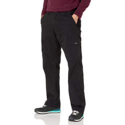 Wrangler Authentics Men's Relaxed Fit Stretch Cargo Pant, Black, 32W x 30L