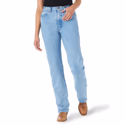 Wrangler Women's Cowboy Cut High Rise Slim Fit Tapered Leg Jean Antiq