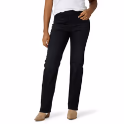 Wrangler womens High Rise True Straight Fit Jeans  Midnight Black  12