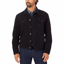 Wrangler Men's Cowboy Cut Western Unlined Denim Jacket  Shadow Black