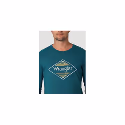 Wrangler Men's Teal Logo Sleeve Graphic T-Shirt Teal XL