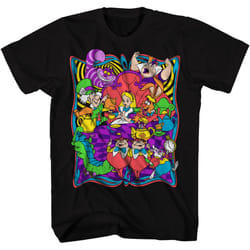 Disney Alice in Wonderland Mostly Mad Tea Party T-Shirt (Large  Black)