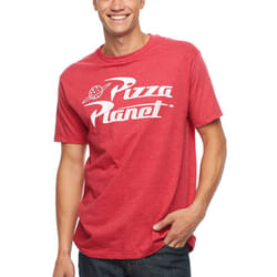 Toy Story Pizza Planet Delivery Adult T-Shirt (Small  Heather Red)