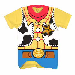 Toy Story Sheriff Woody Cowboy Costume Adult T-Shirt(XXL  Yellow)