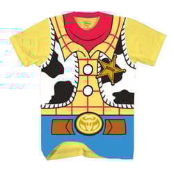 Toy Story Sheriff Woody Cowboy Costume Adult T-Shirt(XXL  Yellow)