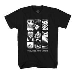 Disney Nightmare Before Christmas Jack Sally Oogie Boogie Grid T-Shirt