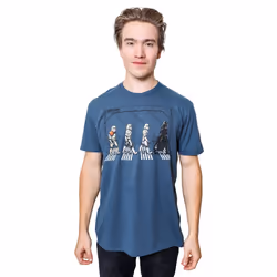 STAR WARS Death Star Road Stormtrooper Crossing Mens T-Shirt (Indigo H