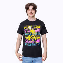 Disney Goofy Movie Powerline Legit Stand Out Tour Adult T-Shirt(Black