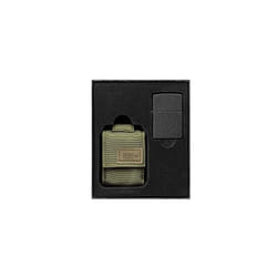 Unisex's OD Green Tactical Pouch and Black Crackle Windproof Lighter Gift Set, One Size