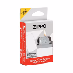 Zippo Lighter Gas Insert - Yellow Flame 65815, Windproof Lighter Refillable Zippo, Made of Metal with Characteristic "click" Zippo, Silver Colour,