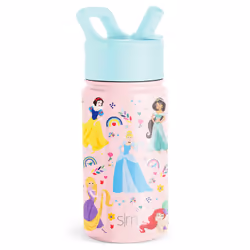 Simple Modern 0191719134800, 400 ml, Daily usage, Multicolour, Stainless steel, Disney Princess Rainbows, Cyan