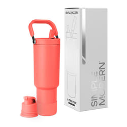 Simple Modern Trek Pivot | 40oz Flip Straw Tumbler with Handle | Water Bottle & Boot | Interchangeable Straw & Chug Lids | Insulated Stainless Steel J